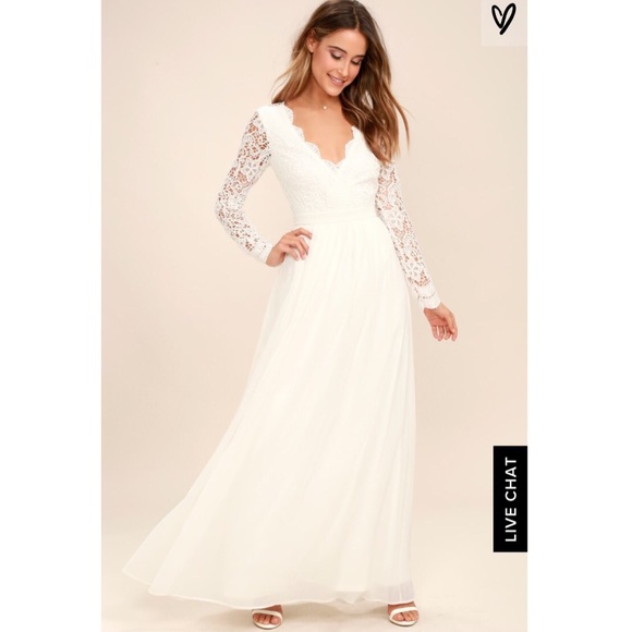 Lulus Dresses & Skirts - Lulus’s Awaken My Love white lace maxi dress